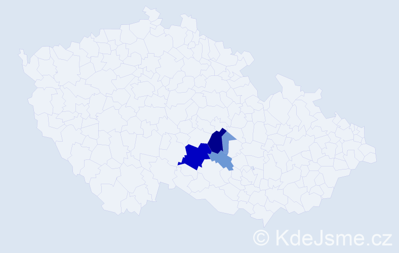Příjmení: 'Hintenausová', počet výskytů 22 v celé ČR