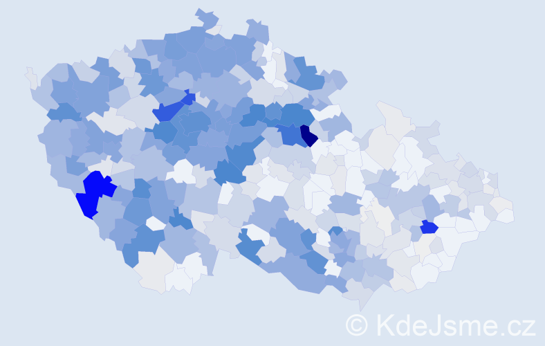 Příjmení: 'Vlasák', počet výskytů 2399 v celé ČR