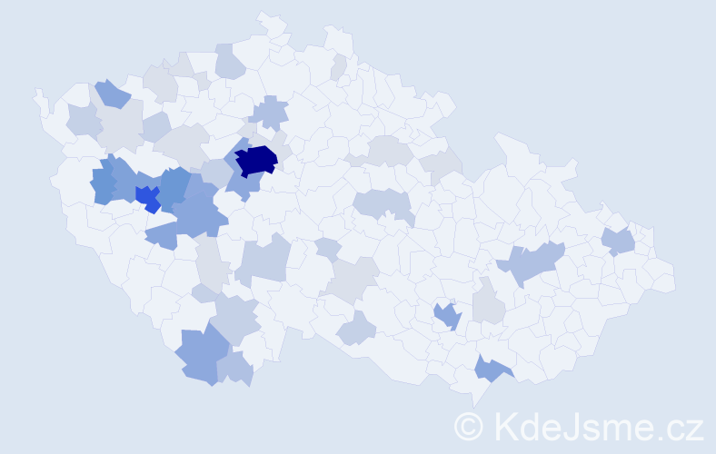 Příjmení: 'Čekan', počet výskytů 140 v celé ČR