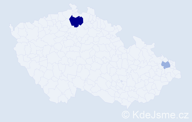 Příjmení: 'Belžanová', počet výskytů 3 v celé ČR