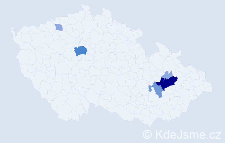 Příjmení: 'Natherová', počet výskytů 13 v celé ČR