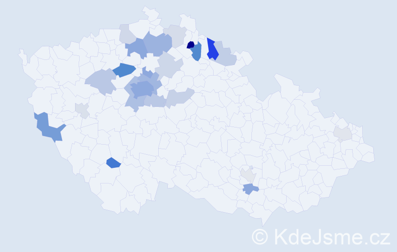 Příjmení: 'Popadynets', počet výskytů 55 v celé ČR