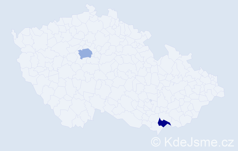 Příjmení: 'Eisele', počet výskytů 3 v celé ČR
