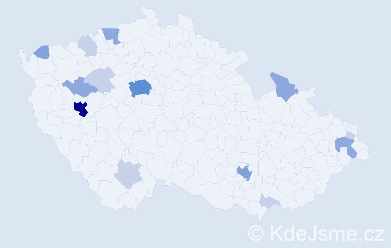Příjmení: 'Zykmundová', počet výskytů 36 v celé ČR