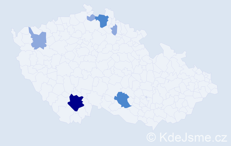 Příjmení: 'Dierzé', počet výskytů 12 v celé ČR