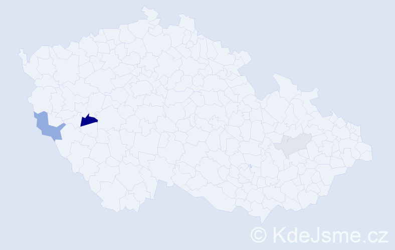Příjmení: 'Gellan', počet výskytů 6 v celé ČR