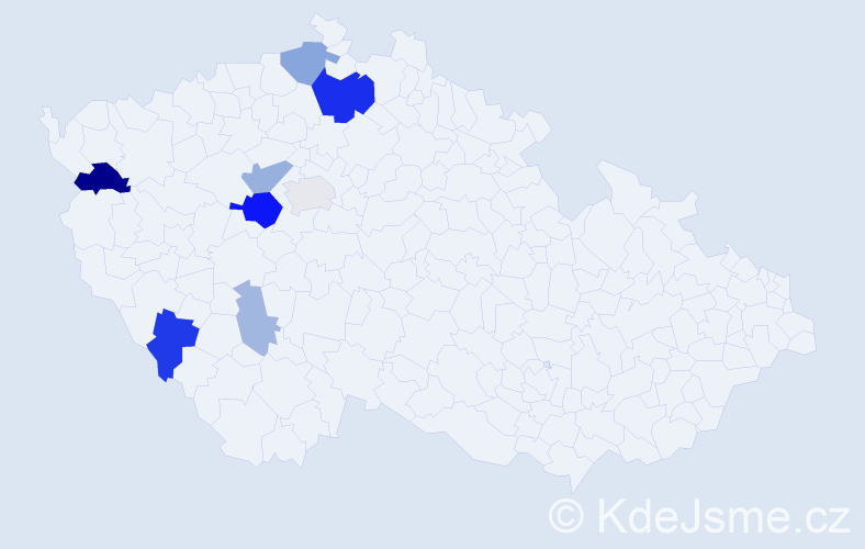 Příjmení: 'Rochelt', počet výskytů 23 v celé ČR