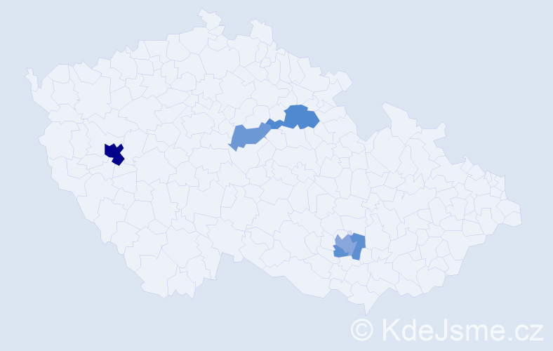 Příjmení: 'Esterlová', počet výskytů 11 v celé ČR