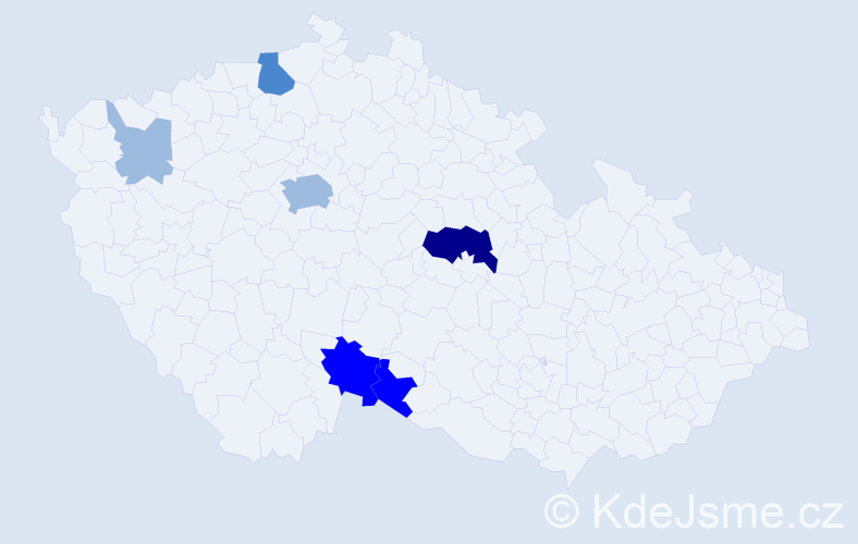 Příjmení: 'Zelenko', počet výskytů 14 v celé ČR