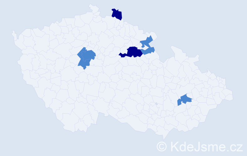 Příjmení: 'Dachsová', počet výskytů 11 v celé ČR