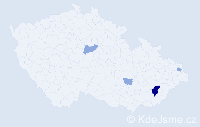 Příjmení: 'Macega', počet výskytů 9 v celé ČR