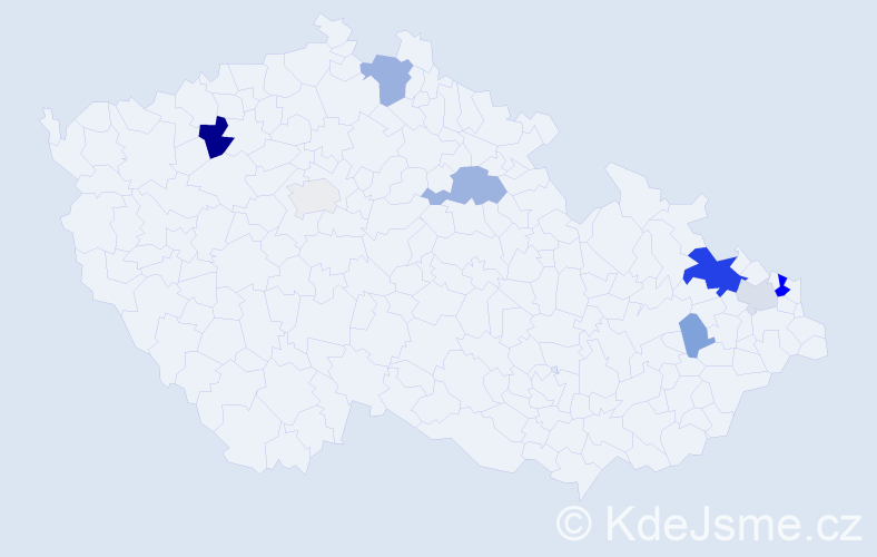 Příjmení: 'Kawan', počet výskytů 20 v celé ČR