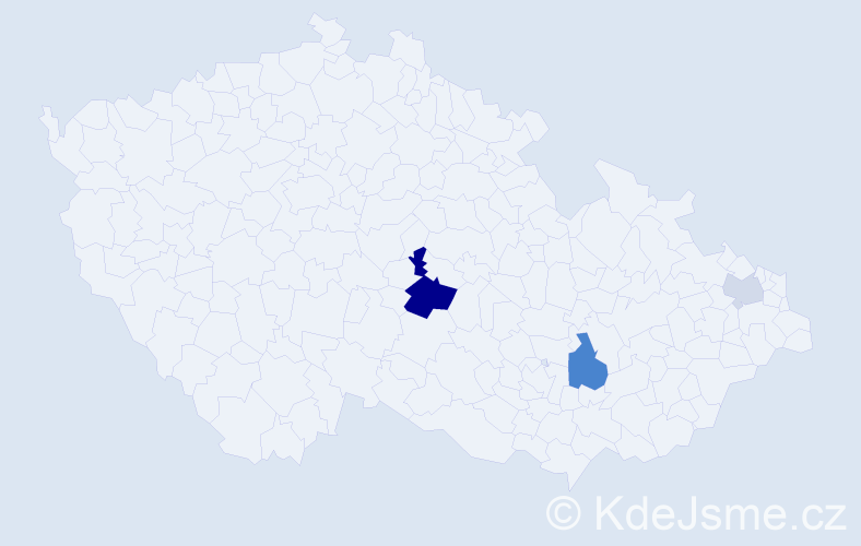 Příjmení: 'Hőfrová', počet výskytů 7 v celé ČR
