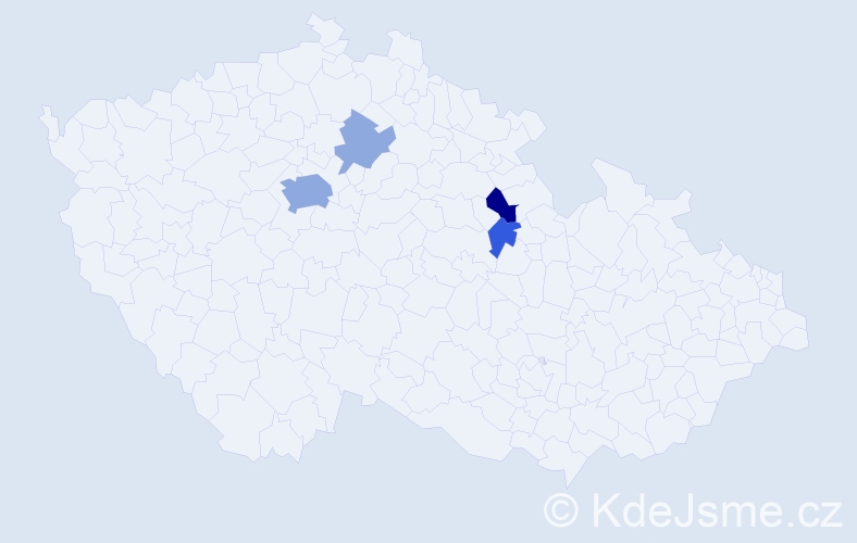 Příjmení: 'Potštejnský', počet výskytů 10 v celé ČR