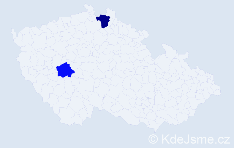 Příjmení: 'Gajancová', počet výskytů 6 v celé ČR