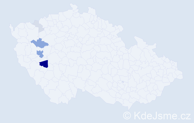 Příjmení: 'Kilbergr', počet výskytů 20 v celé ČR