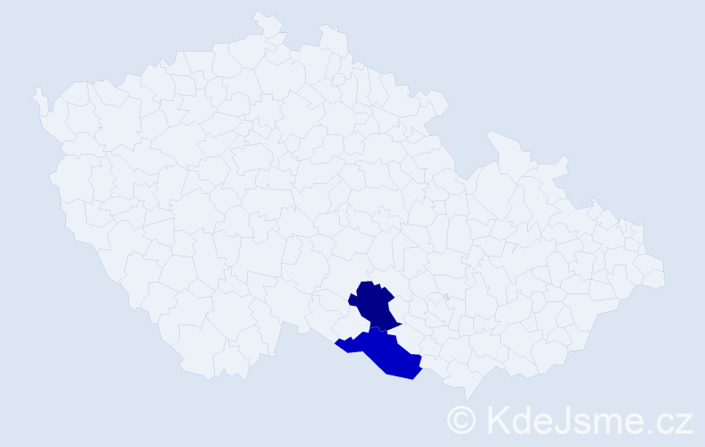 Příjmení: 'Toronyová', počet výskytů 8 v celé ČR