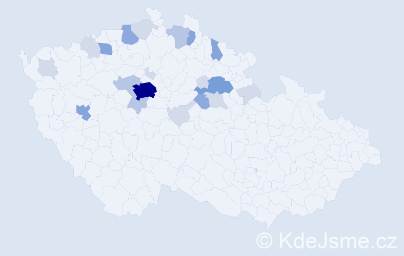 Příjmení: 'Porkert', počet výskytů 58 v celé ČR