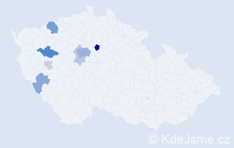 Příjmení: 'Zavaďáková', počet výskytů 19 v celé ČR