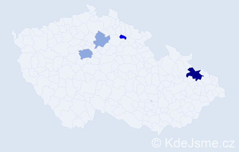 Příjmení: 'Selvek', počet výskytů 13 v celé ČR