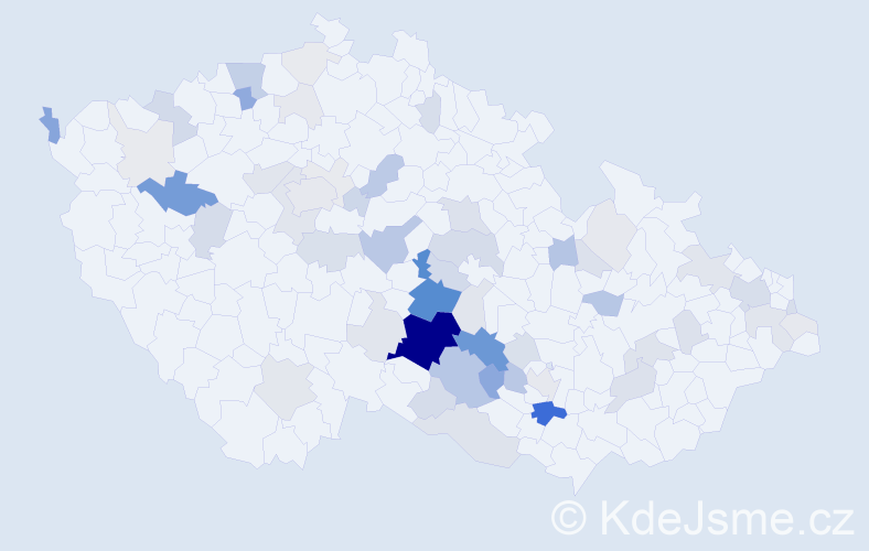 Příjmení: 'Mutl', počet výskytů 203 v celé ČR