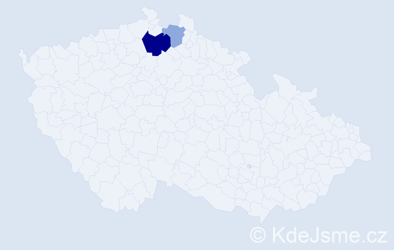 Příjmení: 'Veštšíková', počet výskytů 6 v celé ČR