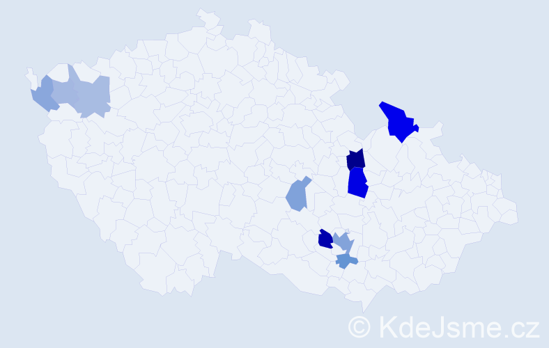 Příjmení: 'Knoblich', počet výskytů 19 v celé ČR