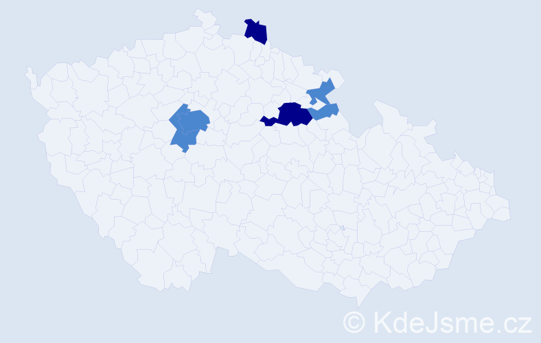 Příjmení: 'Dachsová', počet výskytů 10 v celé ČR