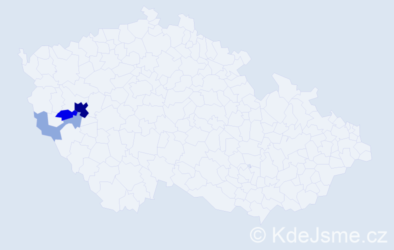 Příjmení: 'Lindmajer', počet výskytů 13 v celé ČR