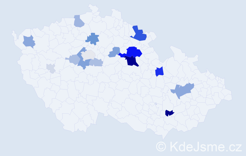 Příjmení: 'Krudenc', počet výskytů 49 v celé ČR
