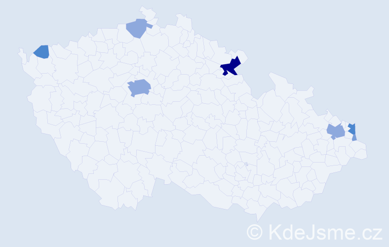 Příjmení: 'Trudič', počet výskytů 18 v celé ČR