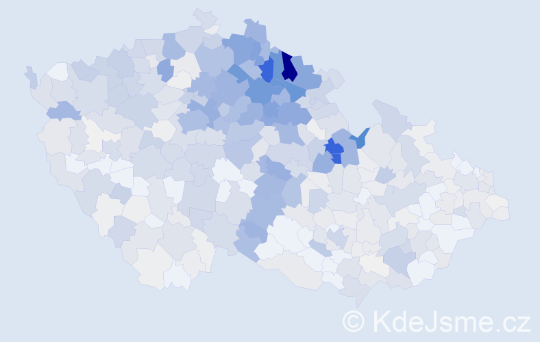 Příjmení: 'Stránský', počet výskytů 2863 v celé ČR