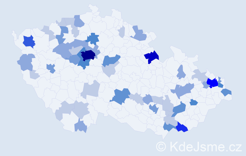 Příjmení: 'Majtán', počet výskytů 139 v celé ČR