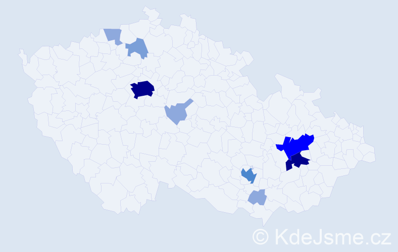 Příjmení: 'Libicher', počet výskytů 27 v celé ČR