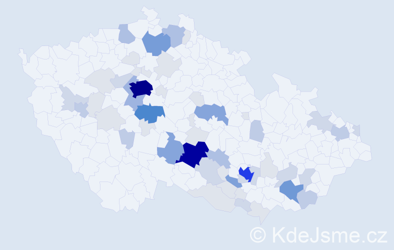 Příjmení: 'Bumbálek', počet výskytů 204 v celé ČR