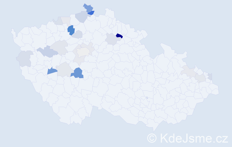 Příjmení: 'Deusová', počet výskytů 52 v celé ČR