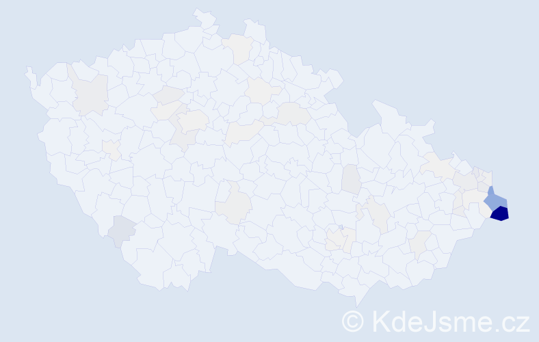 Příjmení: 'Niedoba', počet výskytů 240 v celé ČR