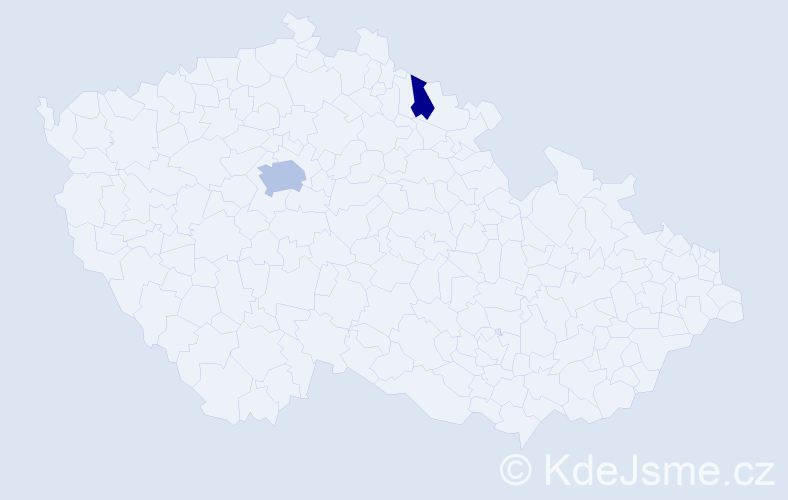 Příjmení: 'Ostojič', počet výskytů 8 v celé ČR