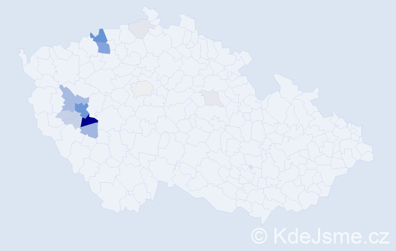 Příjmení: 'Roudová', počet výskytů 57 v celé ČR