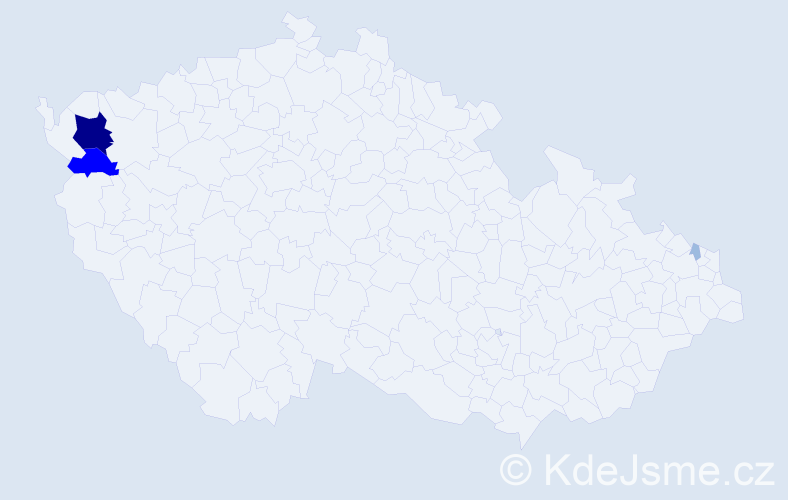 Příjmení: 'Koškovská', počet výskytů 8 v celé ČR