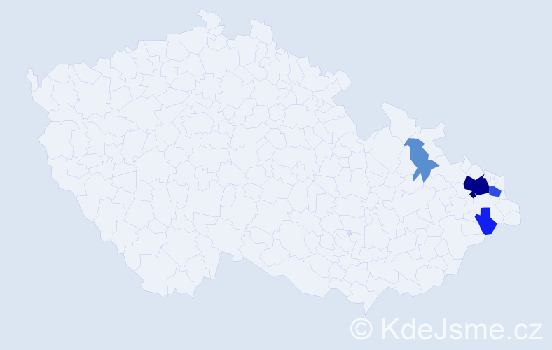 Příjmení: 'Stachelová', počet výskytů 17 v celé ČR