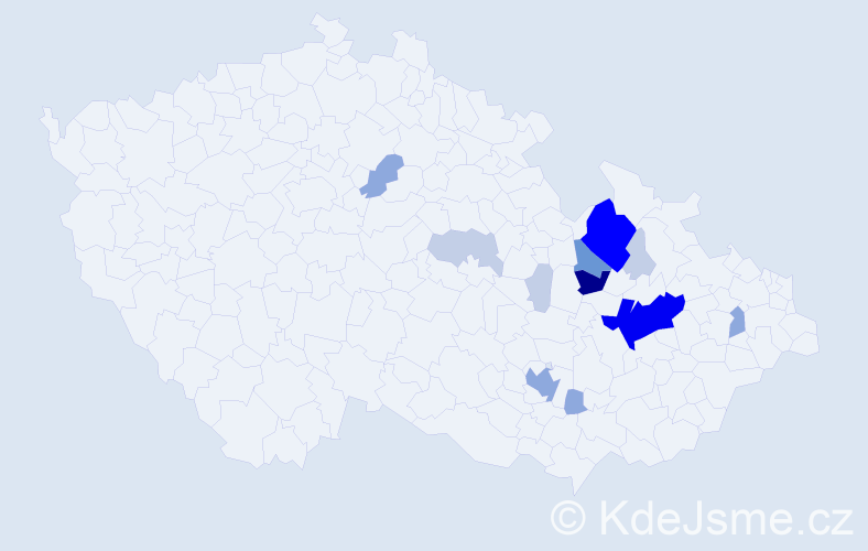 Příjmení: 'Weidingerová', počet výskytů 43 v celé ČR