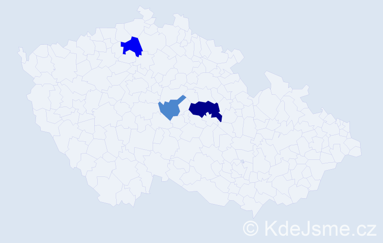 Příjmení: 'Peser', počet výskytů 6 v celé ČR