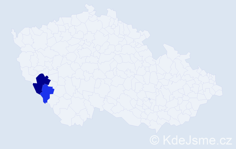 Příjmení: 'Hoidn', počet výskytů 4 v celé ČR