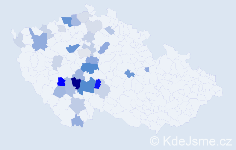 Příjmení: 'Šitnerová', počet výskytů 86 v celé ČR