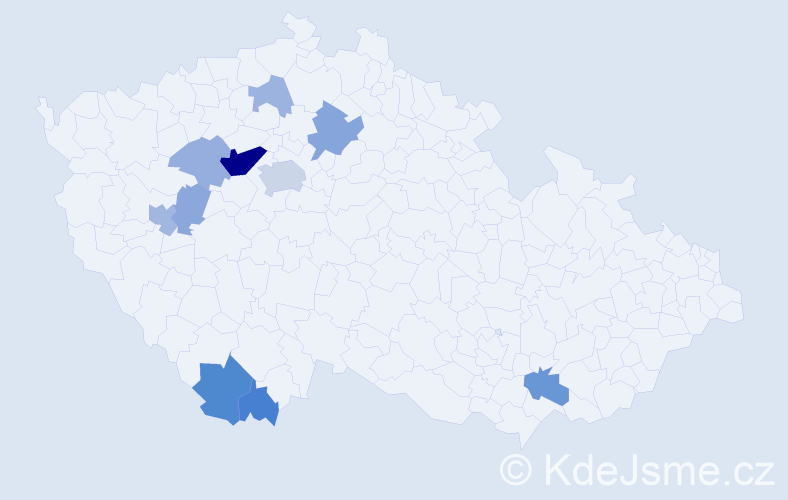 Příjmení: 'Zimmerhaklová', počet výskytů 26 v celé ČR