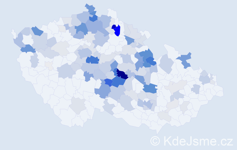 Příjmení: 'Plíhal', počet výskytů 488 v celé ČR