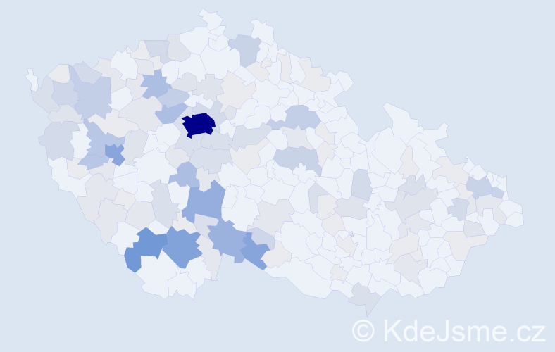 Příjmení: 'Hes', počet výskytů 485 v celé ČR