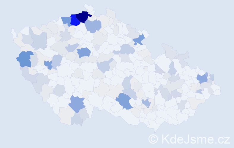 Příjmení: 'Janová', počet výskytů 762 v celé ČR