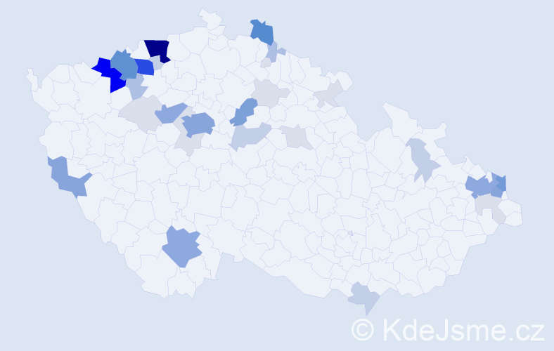 Příjmení: 'Fako', počet výskytů 138 v celé ČR